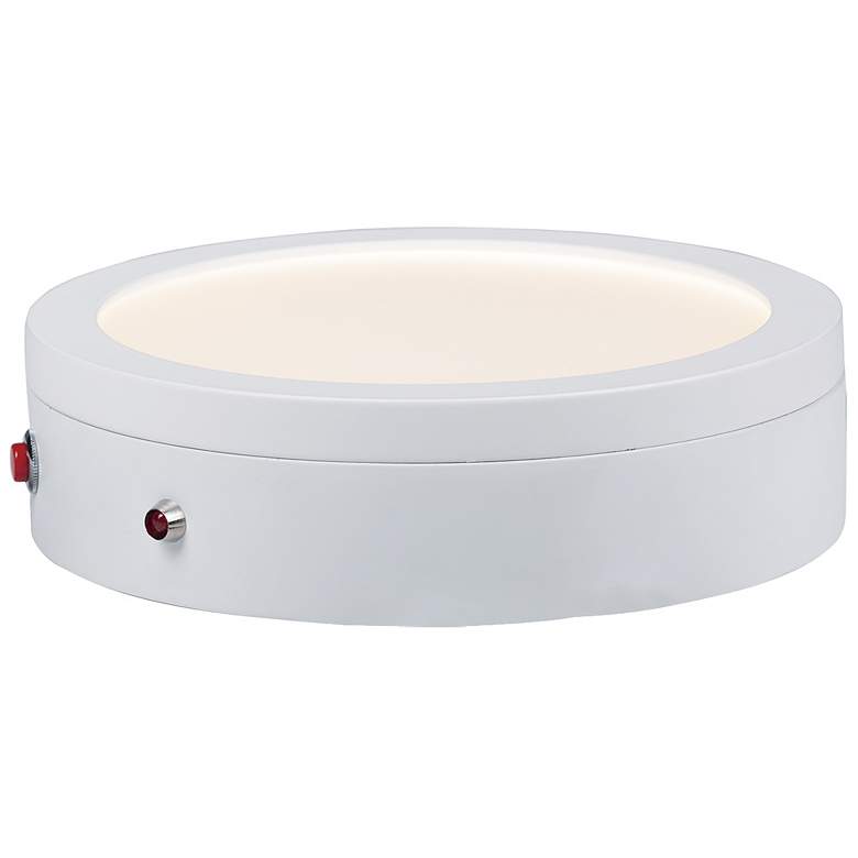 Image 1 Wafer LED 1-Light 7" Wide White Flush Mount Light