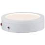 Wafer LED 1-Light 7" Wide White Flush Mount Light