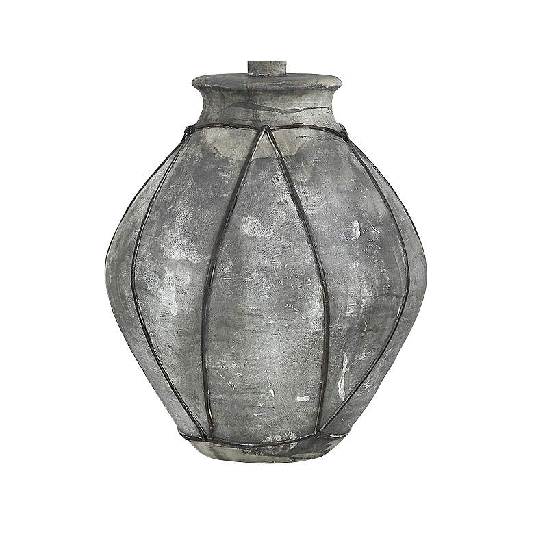 Image 4 Wagner 29" Gray Wash Hydrocal Rustic Vase Table Lamp more views