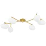 Wagner 41&quot; Wide Aged Brass 6-Light LED Ceiling Light