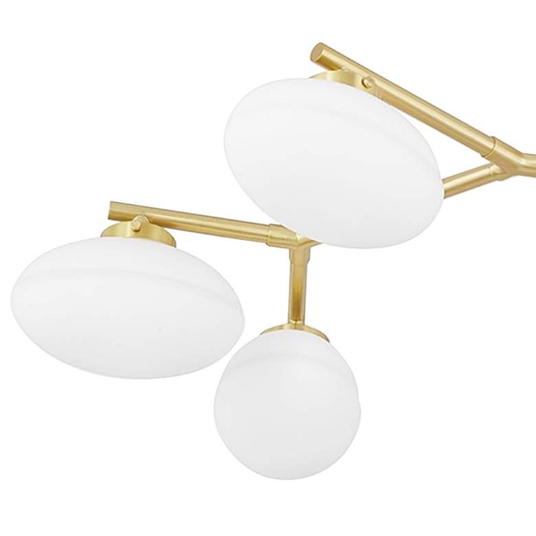 Image 3 Wagner 41 inch Wide Aged Brass 6-Light LED Ceiling Light more views