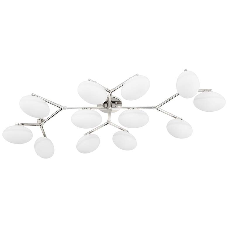 Image 2 Wagner 59 1/2 inch Wide Nickel 12-Light LED Ceiling Light