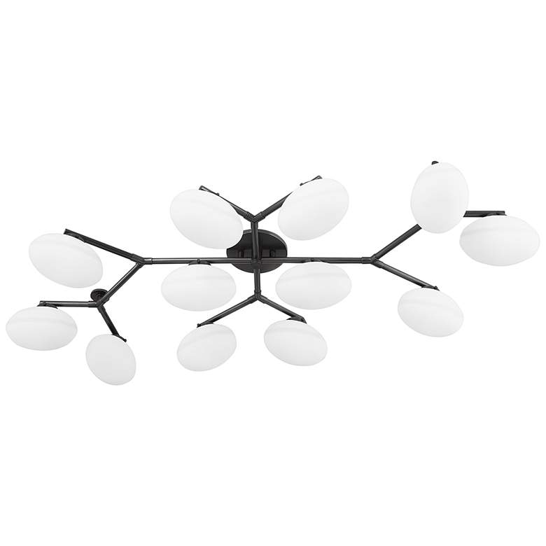 Image 2 Wagner 59 1/2" Wide Old Bronze 12-Light LED Ceiling Light