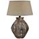 Wagner Earthen Brown Hydrocal Vase Table Lamp