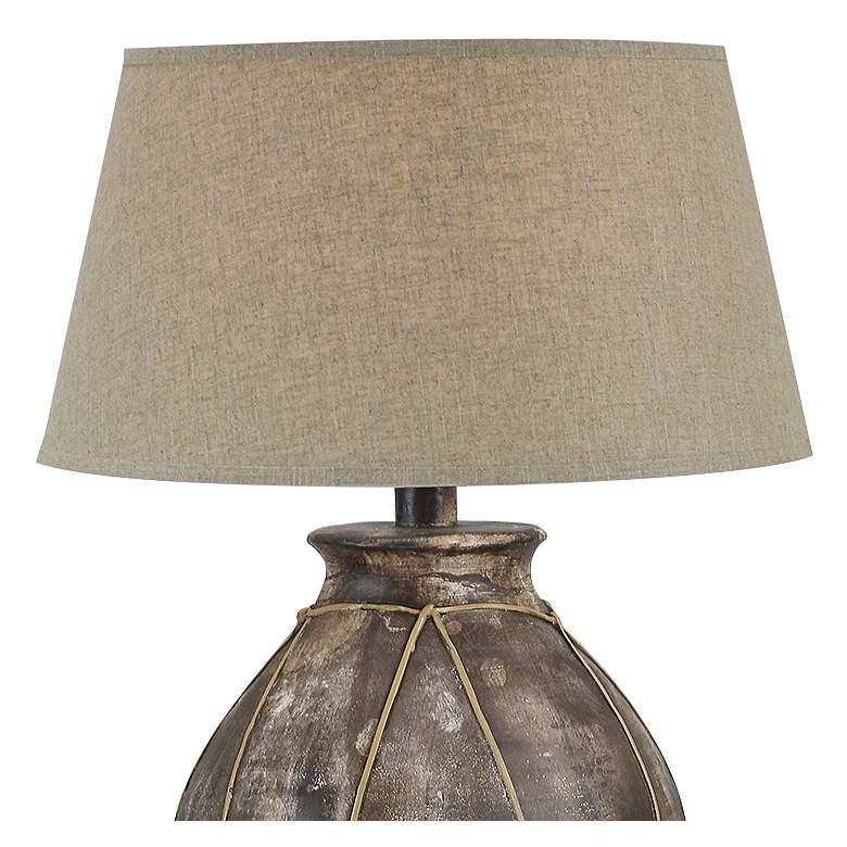 Image 3 Wagner Earthen Brown Hydrocal Vase Table Lamp more views