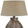 3_Wagner Earthen Brown Hydrocal Vase Table Lamp more views