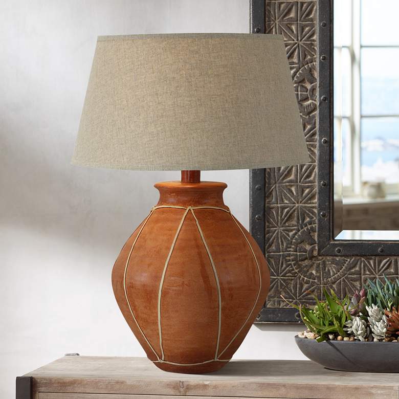 Image 1 Wagner Sunset Hydrocal Vase Table Lamp