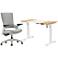Wahbash Gray and White 2-Piece Office Table Set