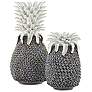 4_Waikiki 21" High Blue White Ceramic Pineapple Sculpture more views