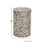 Waive 14" Wide White Beige Brown Mosaic Round Accent Table