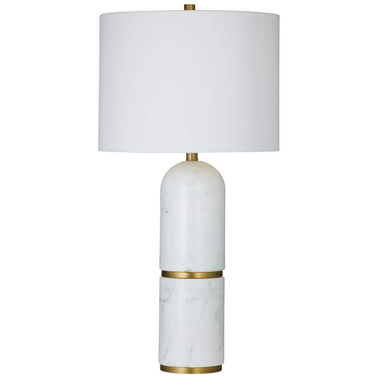 Image 1 Wake 30" High White And Brass Table Lamp