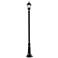 Wakefield 116" High Black Outdoor Post Light with Base