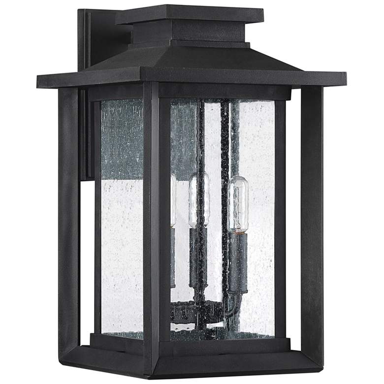 Image 1 Wakefield 17" High Earth Black 3-Light Outdoor Wall Light