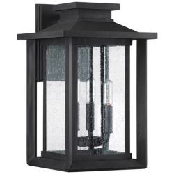 Wakefield 17&quot; High Earth Black 3-Light Outdoor Wall Light