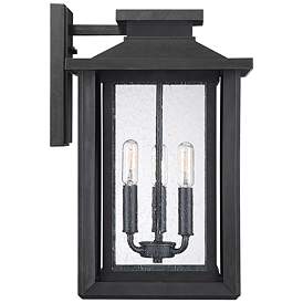 Image4 of Wakefield 17" High Earth Black 3-Light Outdoor Wall Light more views