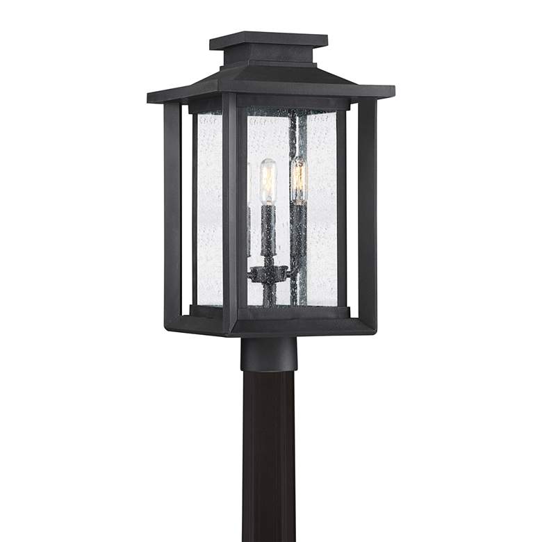 Image 1 Wakefield 19 1/4 inchH Earth Black 3-Light Outdoor Post Light