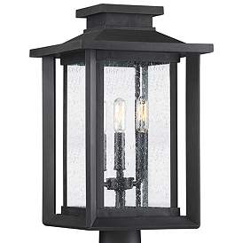 Image2 of Wakefield 19 1/4"H Earth Black 3-Light Outdoor Post Light more views