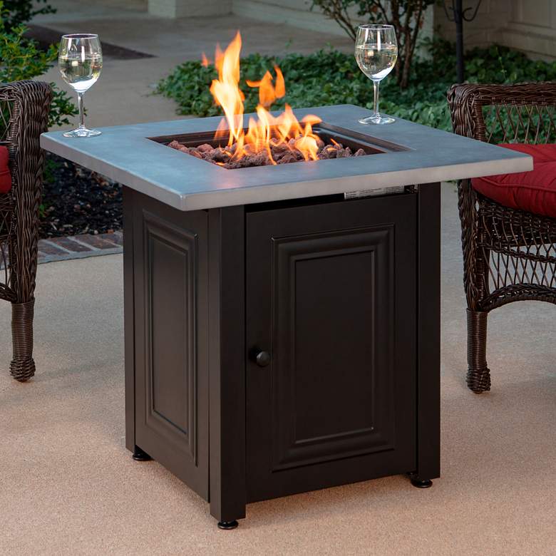 Image 1 Wakefield 28" Wide LP Gas Fire Pit Table