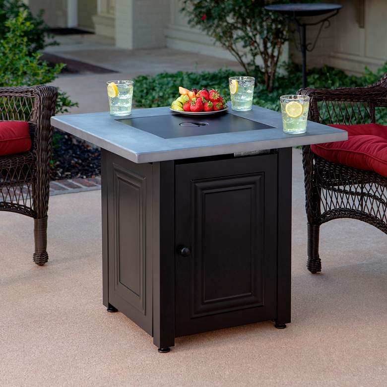 Image 7 Wakefield 28" Wide LP Gas Fire Pit Table more views