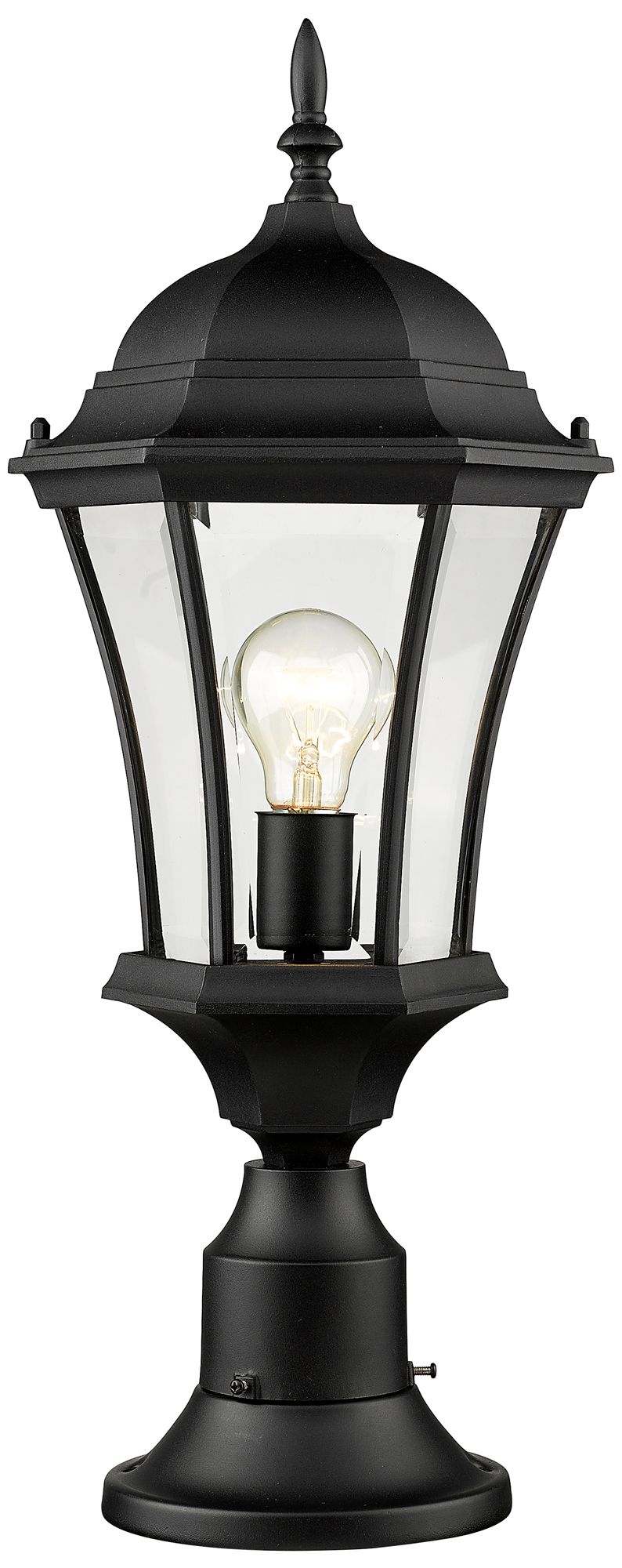 Wakefield by Z-Lite Black 24 inch 1 Light Outdoor Pier Mounted Fixture