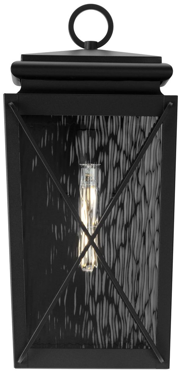 Image 5 Wakeford Collection One-Light Clear Water Glass Medium Outdoor Wall Lantern more views
