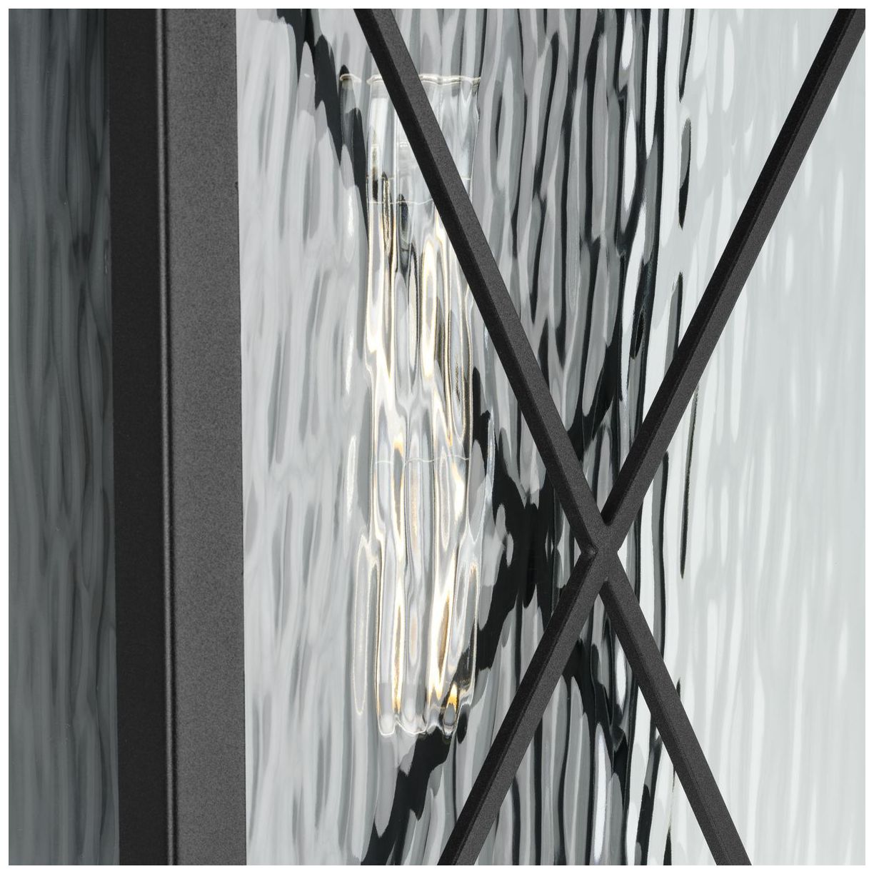 Image 7 Wakeford Collection One-Light Clear Water Glass Medium Outdoor Wall Lantern more views