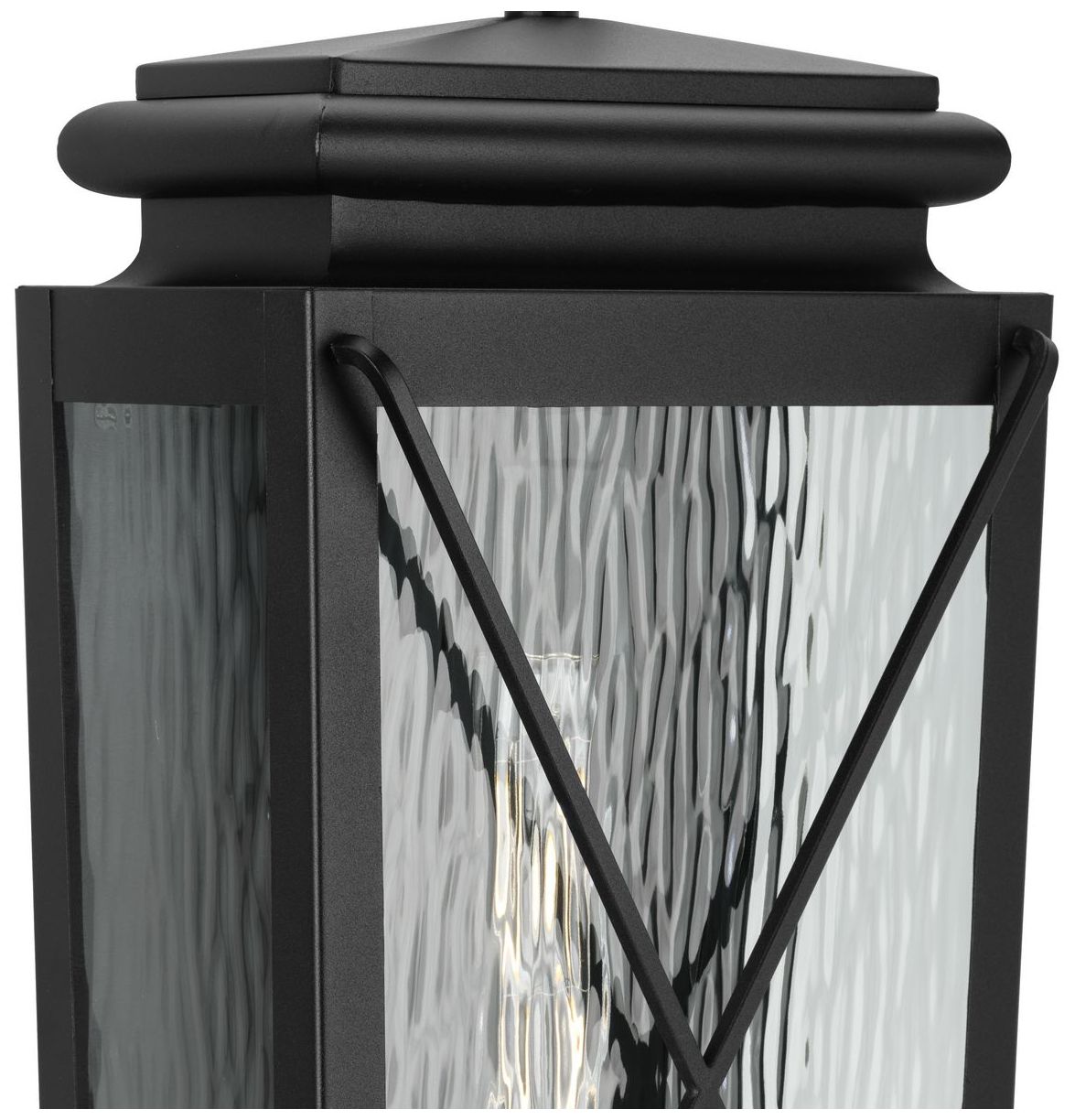 Wakeford Collection One-Light Clear Water Glass Medium Outdoor Wall Lantern
