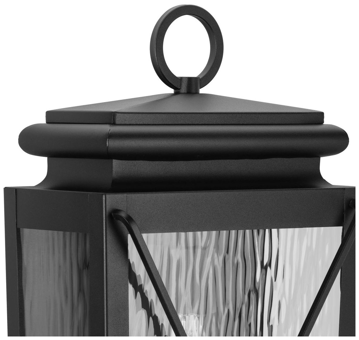 Wakeford Collection One-Light Clear Water Glass Medium Outdoor Wall Lantern