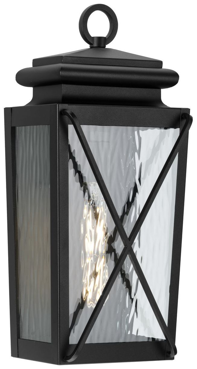Image 3 Wakeford Collection One-Light Clear Water Glass Small Outdoor Wall Lantern more views