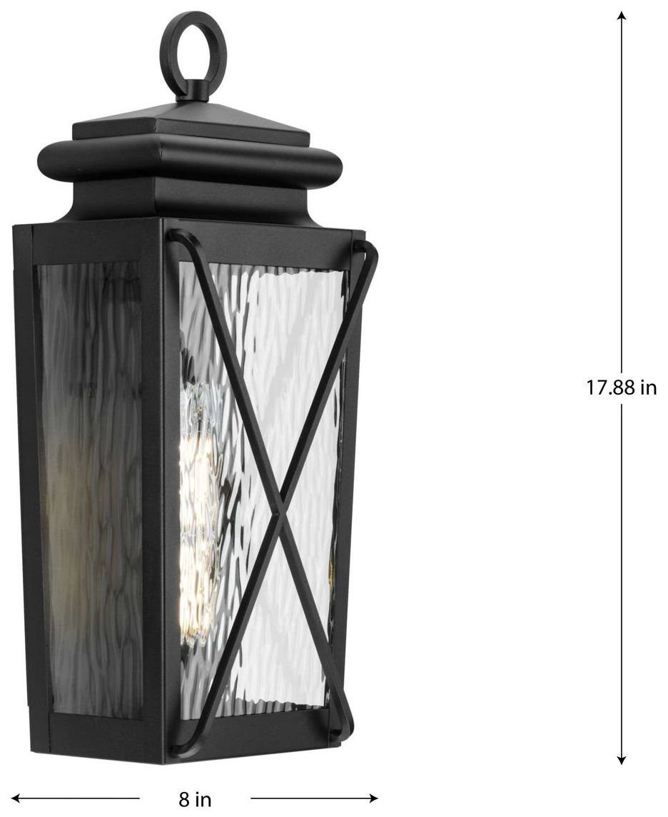 Image 4 Wakeford Collection One-Light Clear Water Glass Small Outdoor Wall Lantern more views