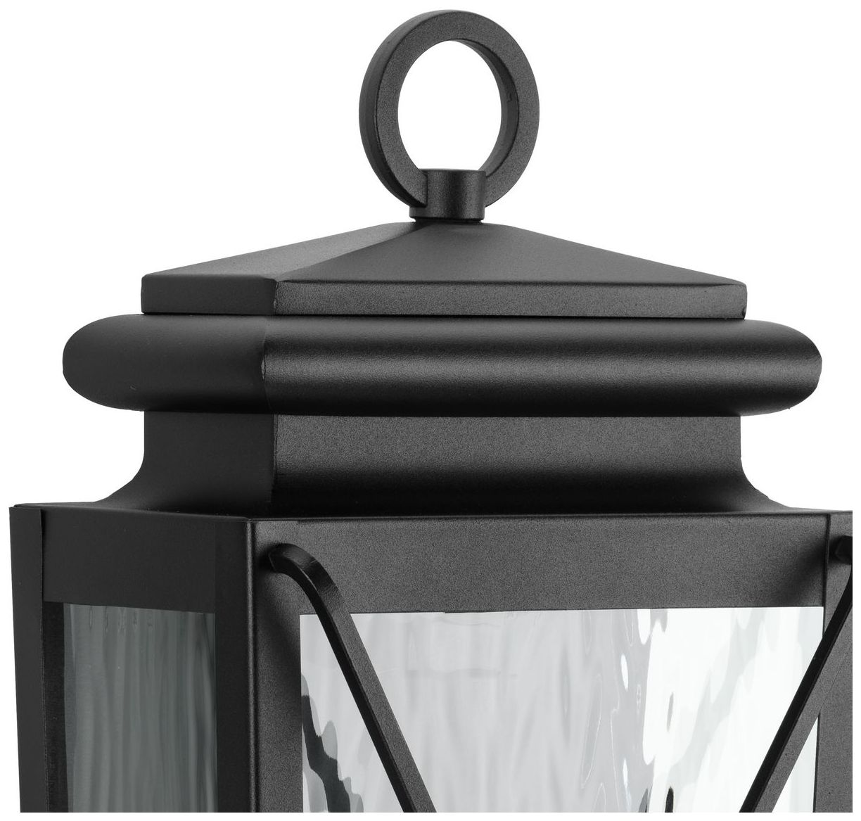 Wakeford Collection One-Light Clear Water Glass Small Outdoor Wall Lantern