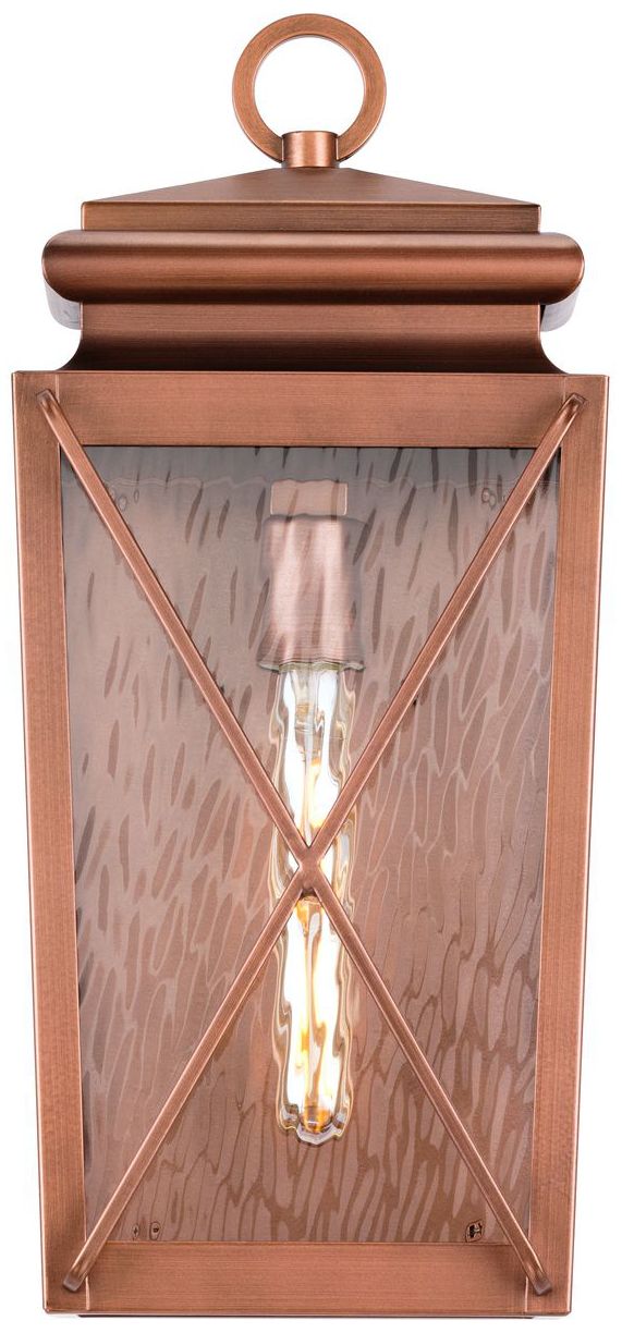 Image 5 Wakeford Collection One-Light Clear Water Glass Small Outdoor Wall Lantern more views
