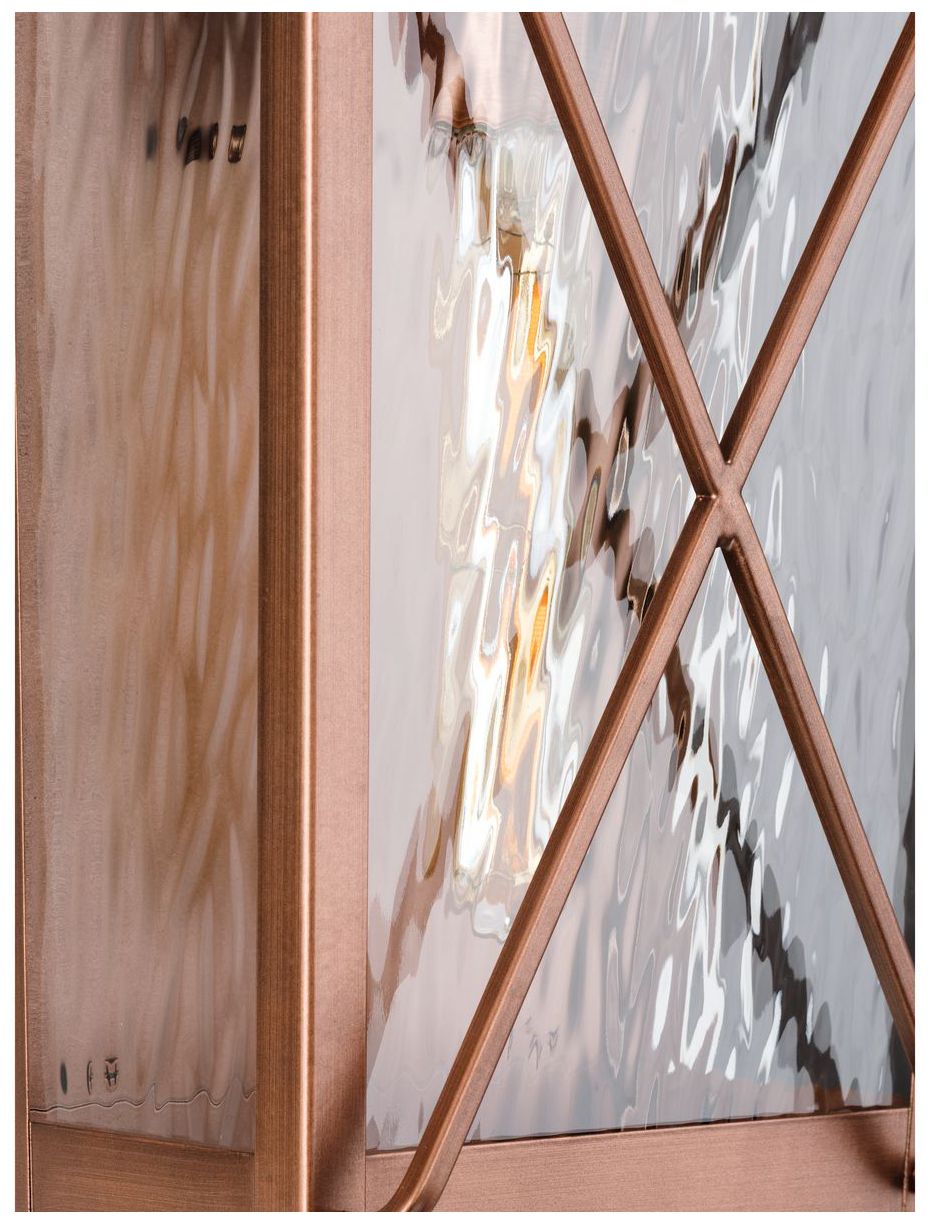 Wakeford Collection One-Light Clear Water Glass Small Outdoor Wall Lantern