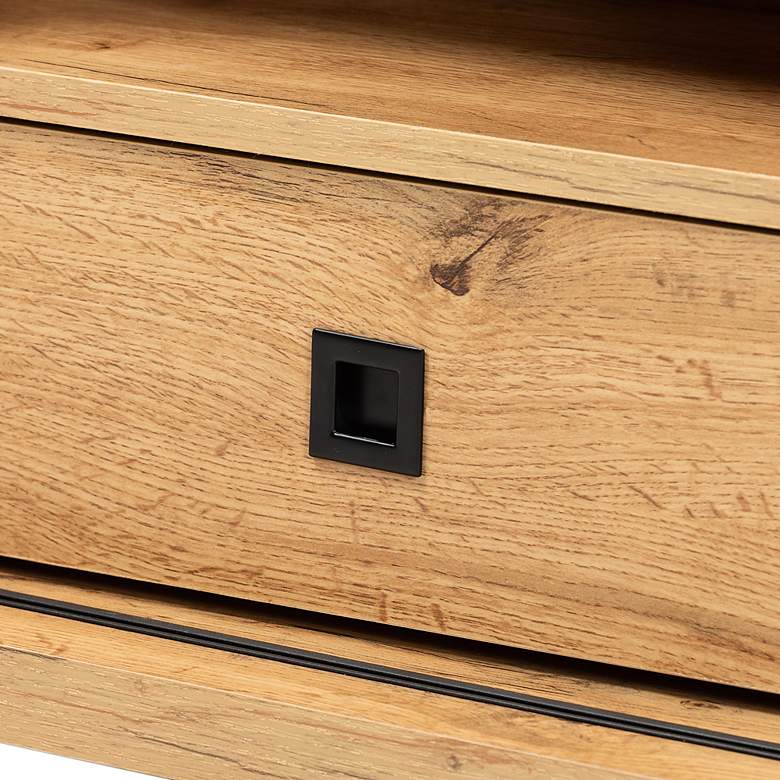 Image 3 Walda 70 1/4" Wide Oak Brown Wood 2-Drawer TV Stand more views
