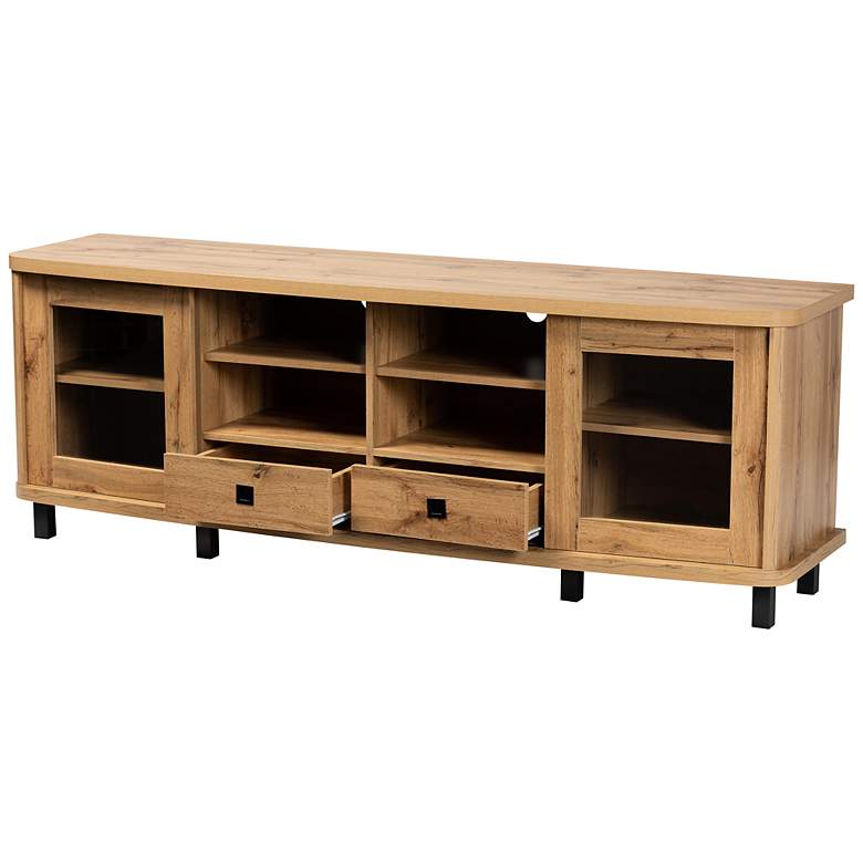 Image 5 Walda 70 1/4" Wide Oak Brown Wood 2-Drawer TV Stand more views