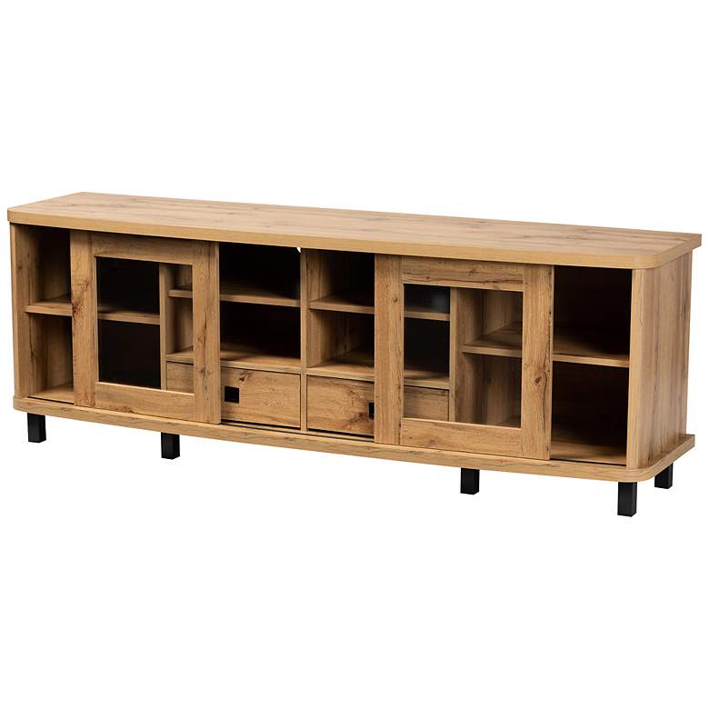 Image 6 Walda 70 1/4" Wide Oak Brown Wood 2-Drawer TV Stand more views