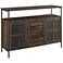 Walden 47 1/2" Wide Dark Walnut 2-Door Wood Buffet