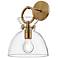 Waldo 12 3/4" High Aged Gold Wall Sconce