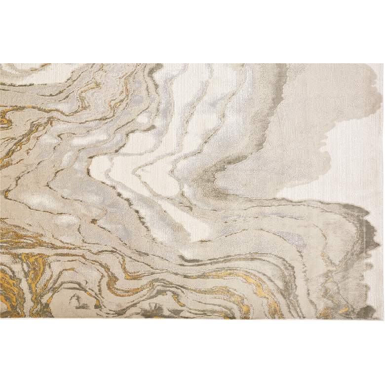 Image 5 Waldor 7353602 5'x8' Gold and Ivory Marble Print Area Rug more views