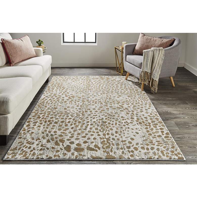 Image 6 Waldor 7353837 5'x8' Brown and Ivory Animal Print Area Rug more views