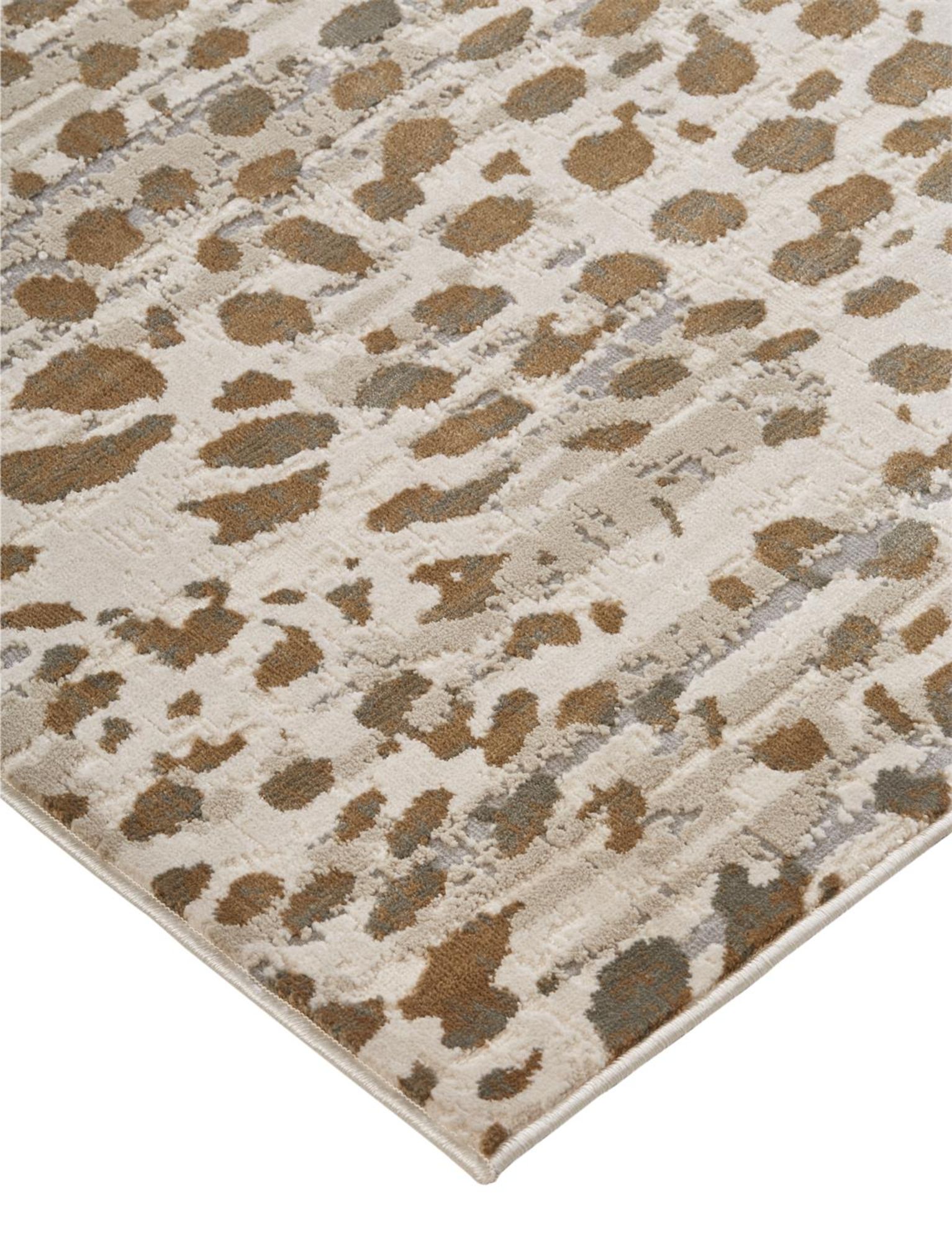 Waldor 7353837 5'x8' Brown and Ivory Animal Print Area Rug