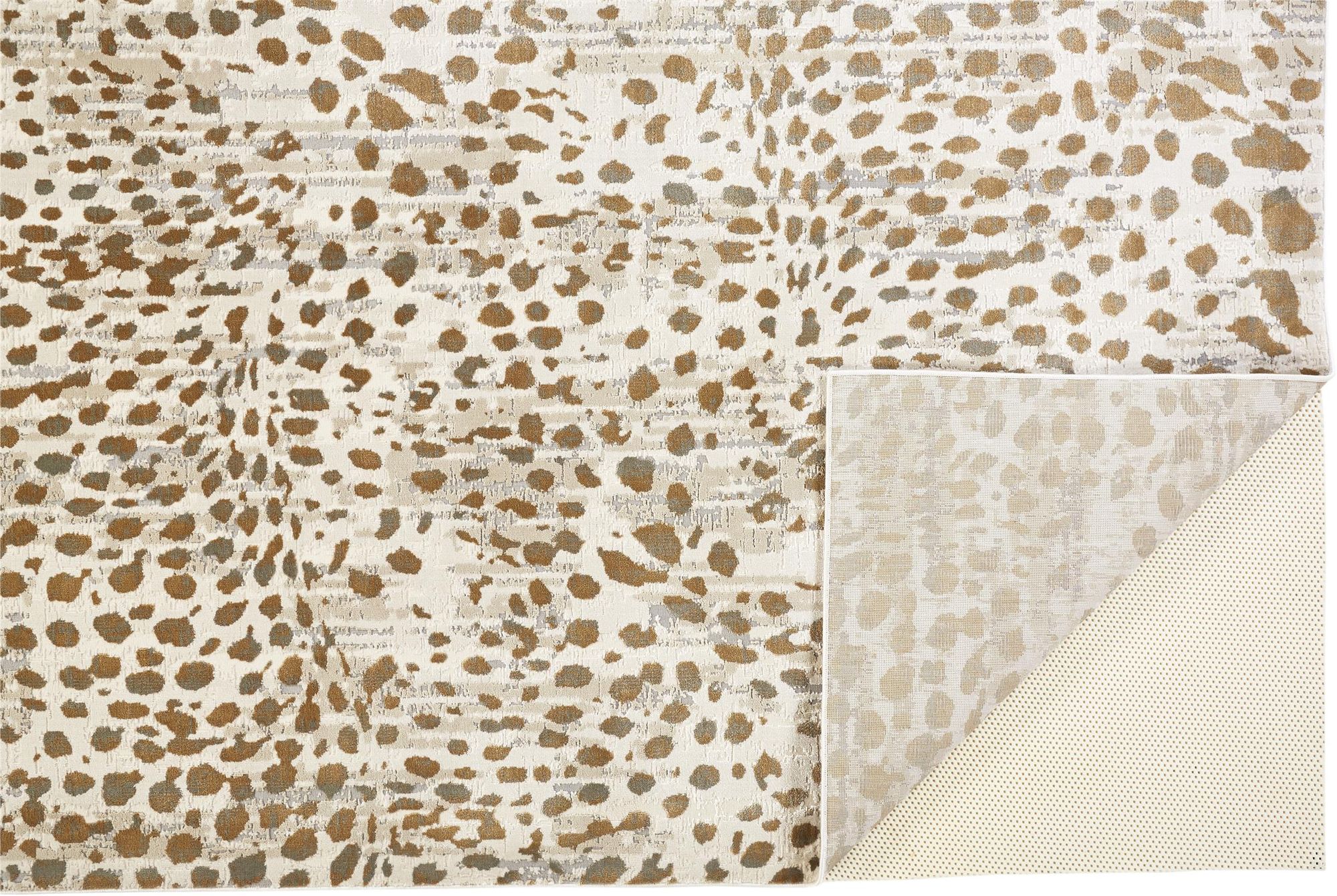 Waldor 7353837 5'x8' Brown and Ivory Animal Print Area Rug