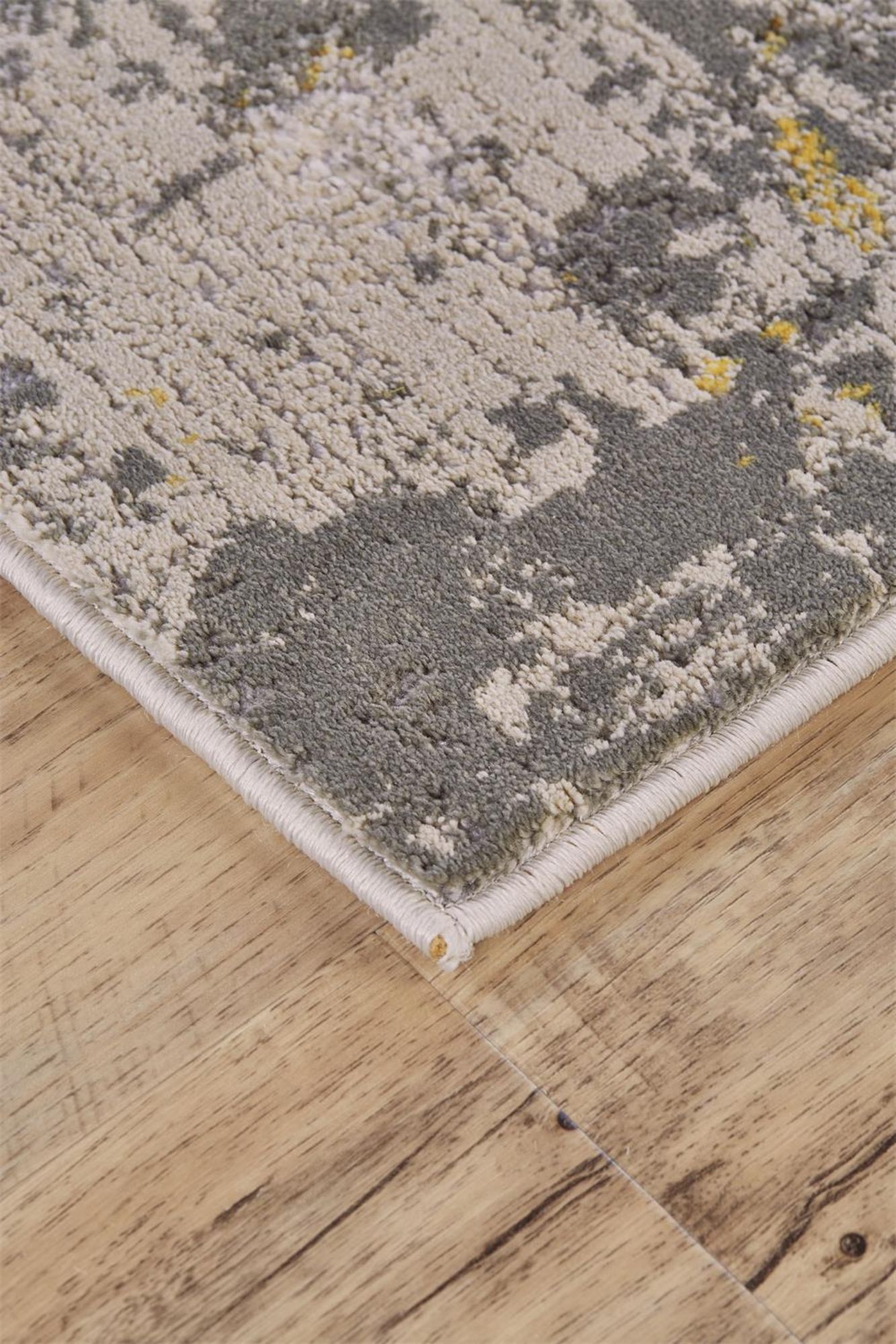 Thumbnail3 of Waldor 7353970 8'x11' Gold Ivory Metallic Abstract Area Rug more views