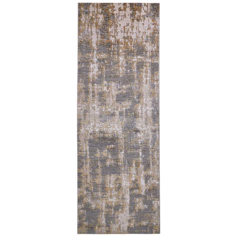 Image 1 Waldor Abstract Indoor Gray Area Rug 3969F 2'-10" x 7'-10"