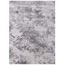 Waldor Abstract Indoor Gray Area Rug 39NDF 5' x 8'