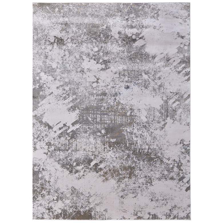 Image 1 Waldor Modern Abstract Soft Indoor Gray Area Rug 39NDF
