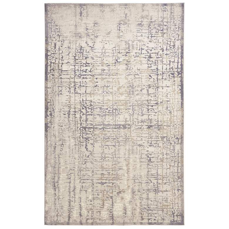 Image 1 Waldor Modern Abstract Soft Indoor Ivory Area Rug 3683F