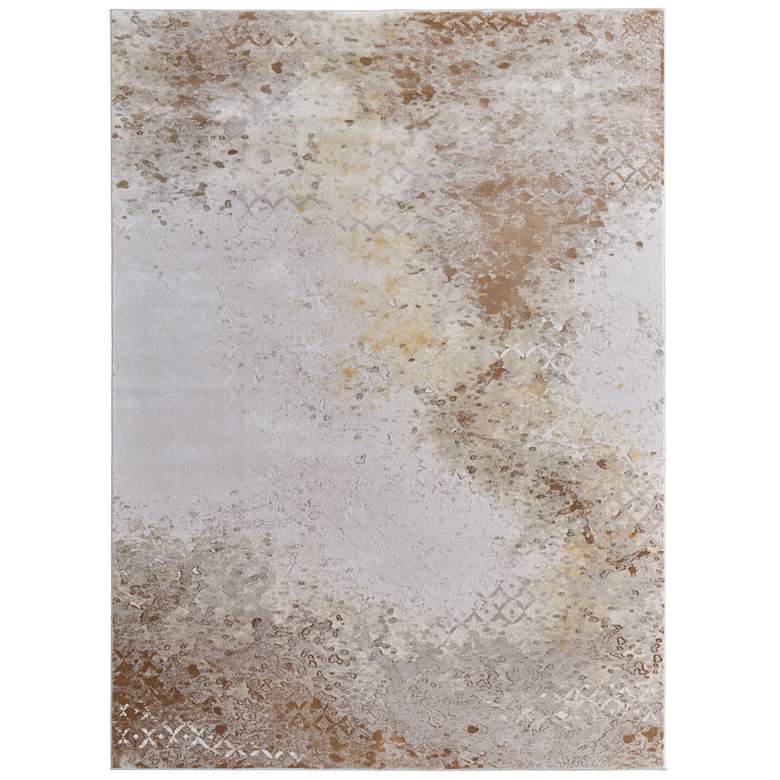 Image 1 Waldor Modern Watercolor Soft Indoor Brown Area Rug 39NCF