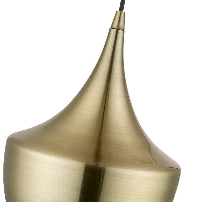 Image 6 Waldorf 1 Light Antique Brass Pendant more views