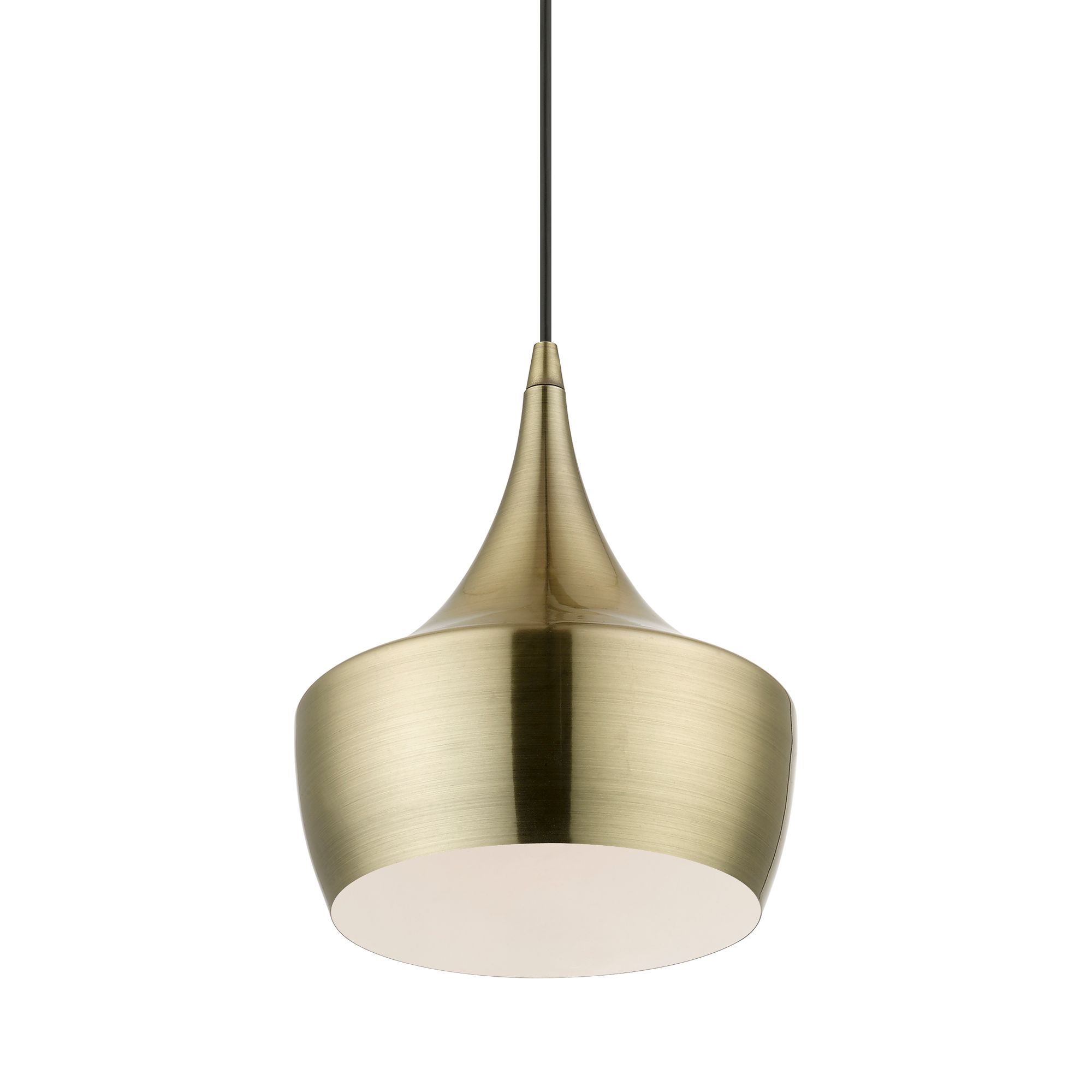 Waldorf 1 Light Antique Brass Pendant